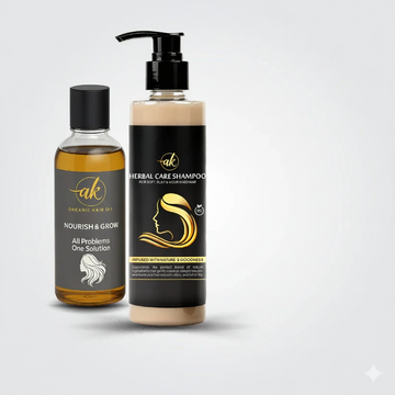 Ak Orgnic Hair Oil + Shampoo | Chemical Free