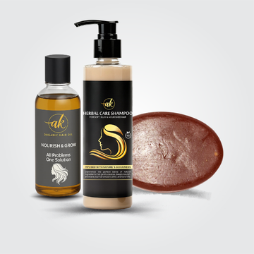 AK Ogranic Hair Oil + Shampoo + Vitamin C Soap